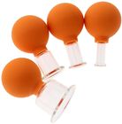 Orange 4 chiếc Bộ chống tế bào chết Bộ hút chân không Bộ cốc massage mặt Massageador Cốc hút Trung Quốc Thư giãn